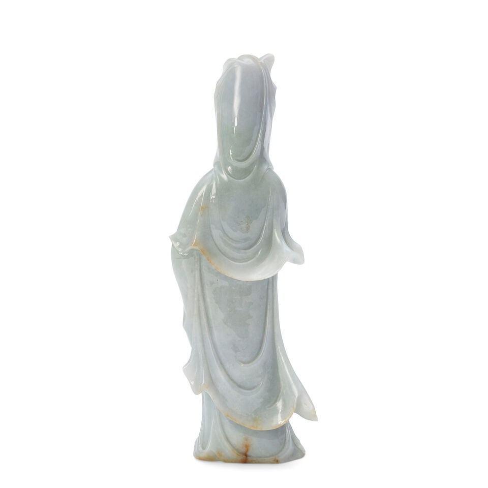 A Jadeite Figure of Guanyin Holding a Vase China, 20th century, - 2