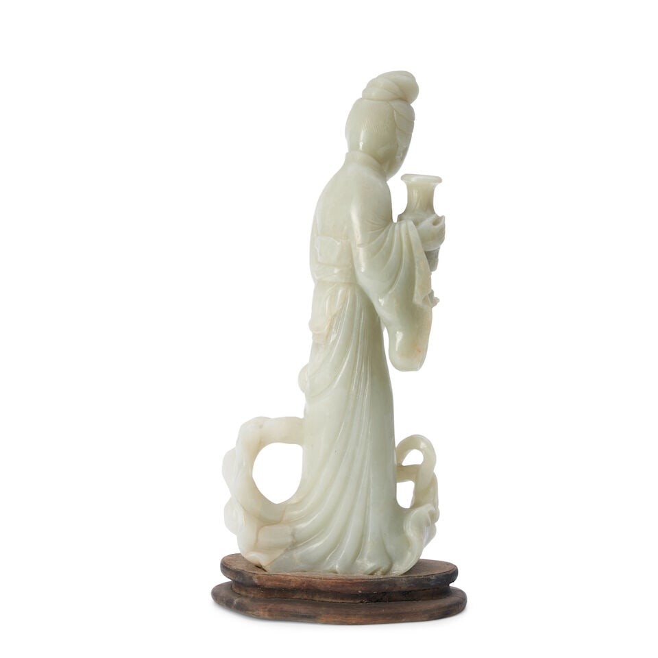 A Jadeite Figure of Guanyin China, 19th/20th century, - 2