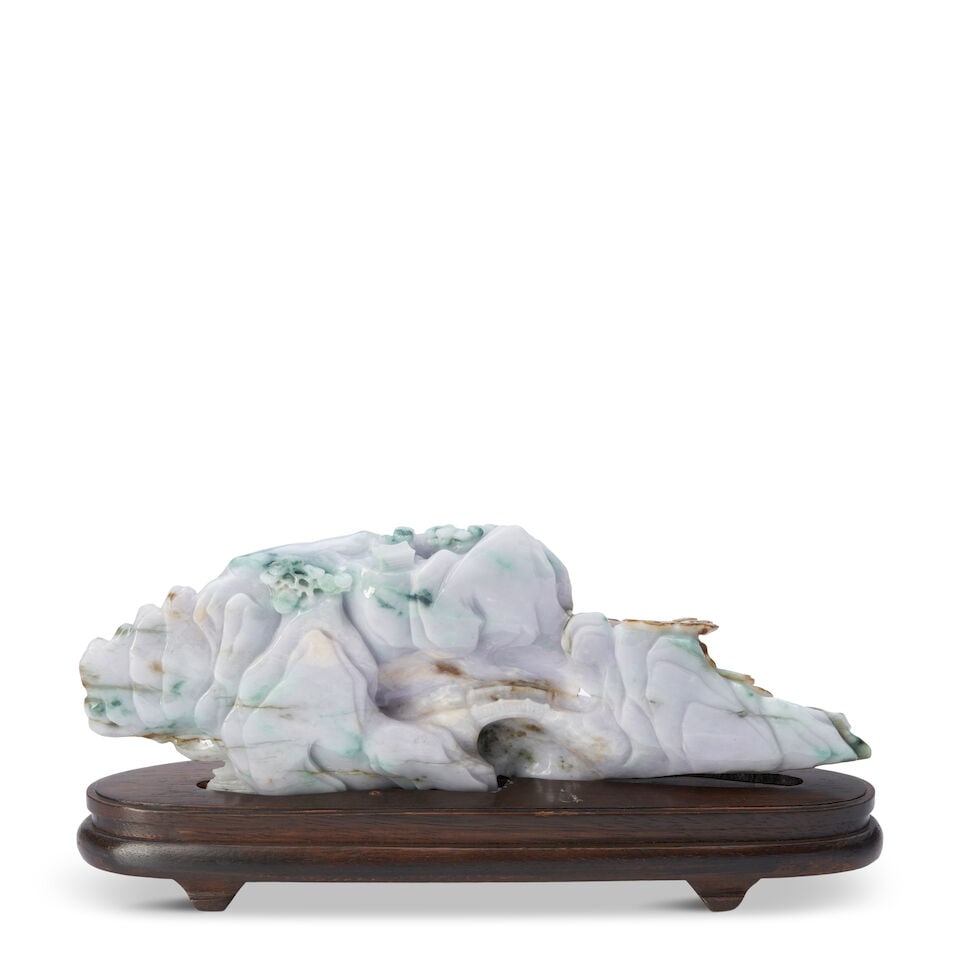 A Jadeite Carving of a Mountain China, 20th century, - 2