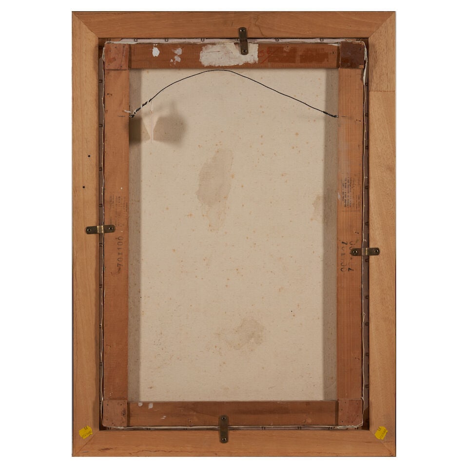 Hugo Baptista (Venezuelan, born 1935) Goalie Catch (framed 74.5 x 54.0 x 2.1 cm (29 5/16 x 21 1/... - 2