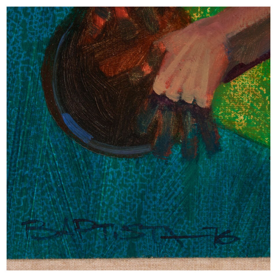 Hugo Baptista (Venezuelan, born 1935) Goalie Catch (framed 74.5 x 54.0 x 2.1 cm (29 5/16 x 21 1/... - 3