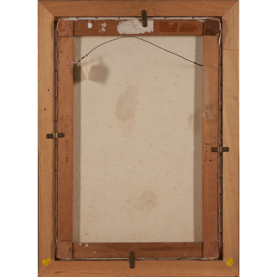 Hugo Baptista (Venezuelan, born 1935) Goalie Catch (framed 74.5 x 54.0 x 2.1 cm (29 5/16 x 21 1/... - 5