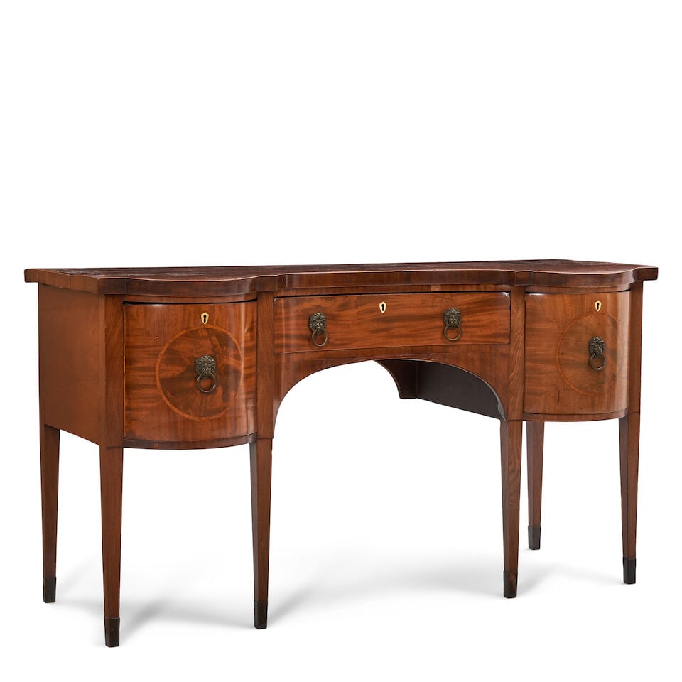 George III Serpentine Mahogany Sideboard, 19th century, - 2