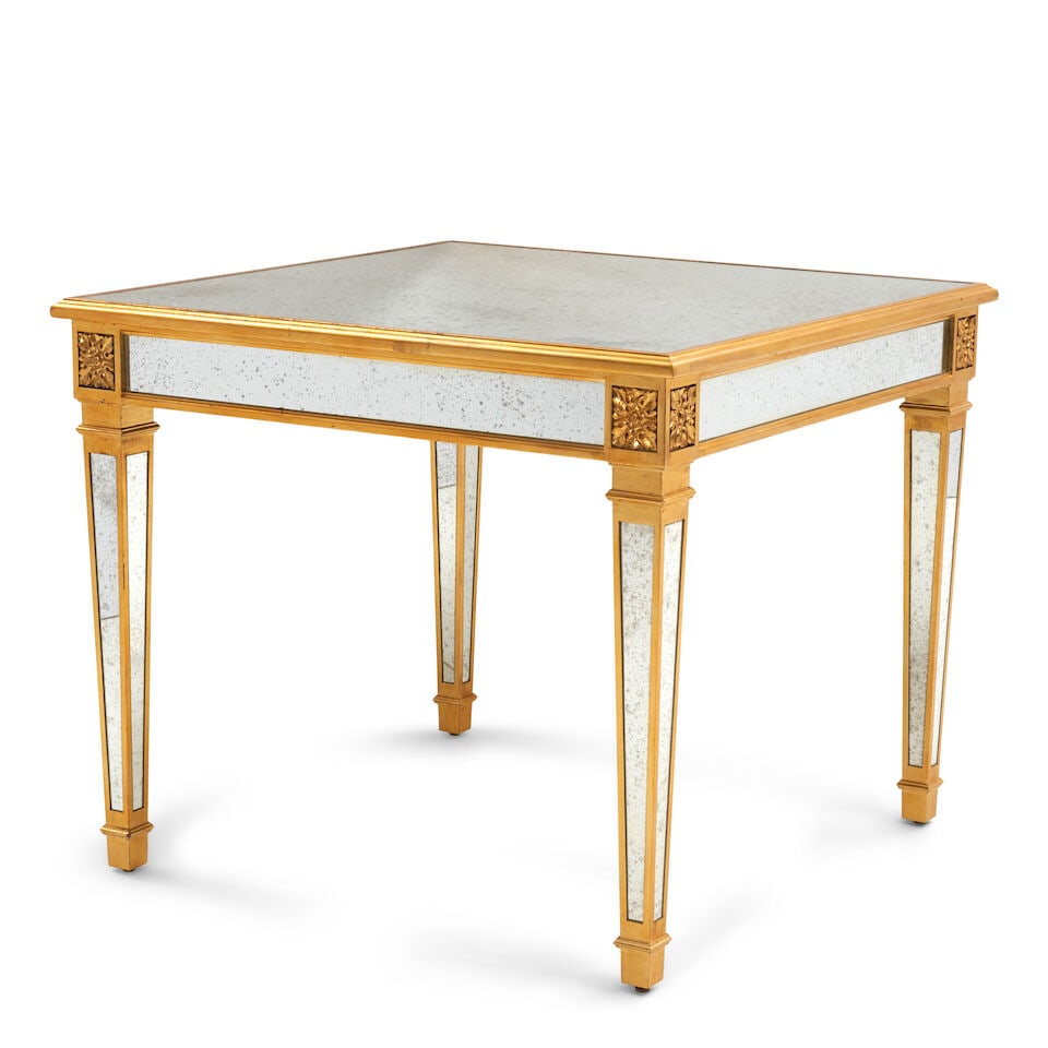 Directoire-Style Parcel-Gilt and Mirror-Clad Breakfast Table, 20th century, (1 of 1)