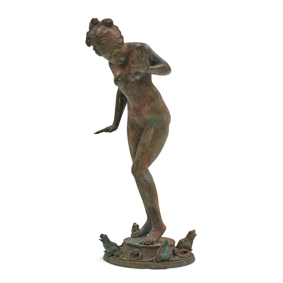 After Harriet Whitney Frishmuth (American, 1880-1980), Bronze Fountain Sculpture 'Play Days' - 2