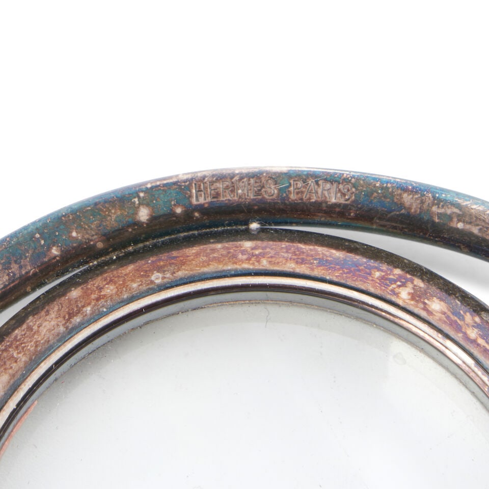 Hermes 'Eye Of Cleopatra' Oeil Magnifying Glass, France, c. 1960, silver-plated brass, glass, im... - 2