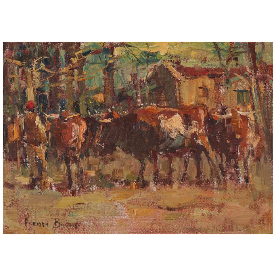 Adriaan Hendrik Boshoff (South African, 1935-2007) Cattle in a Field, - 2