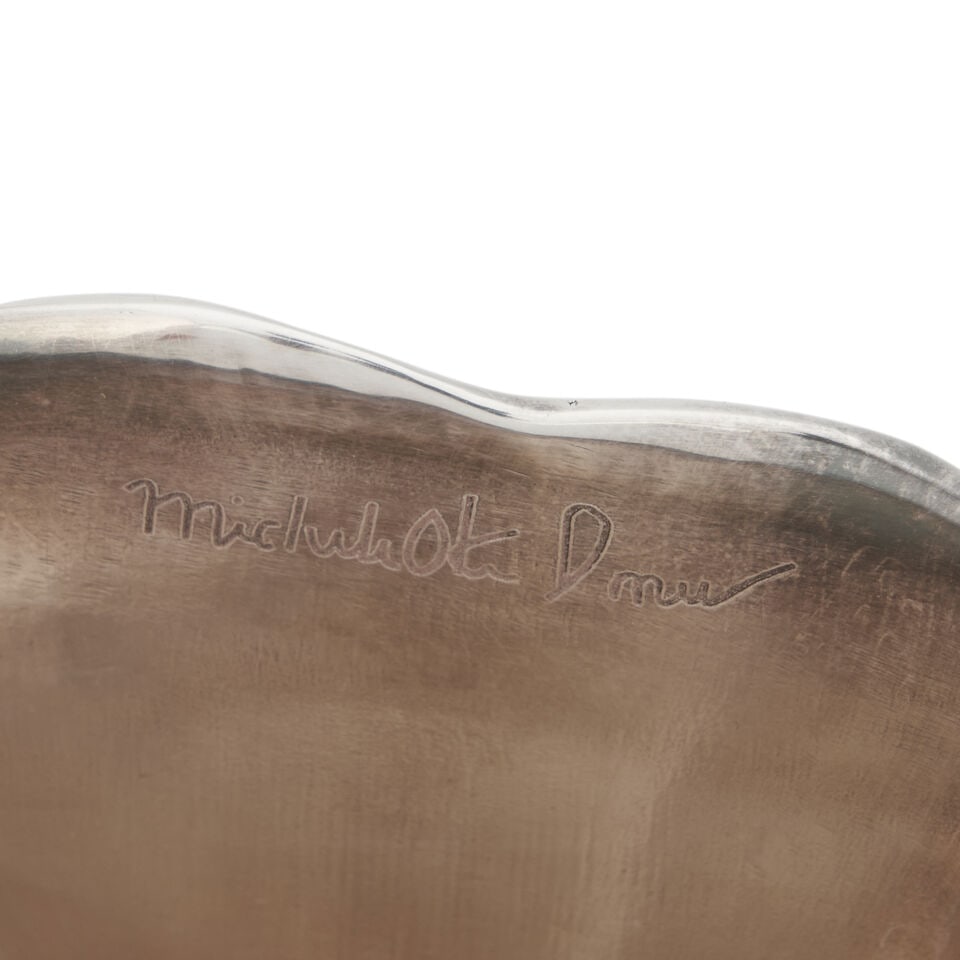 Two Michele Oka Doner for Christofle Silverplate Palm Vases, - 2