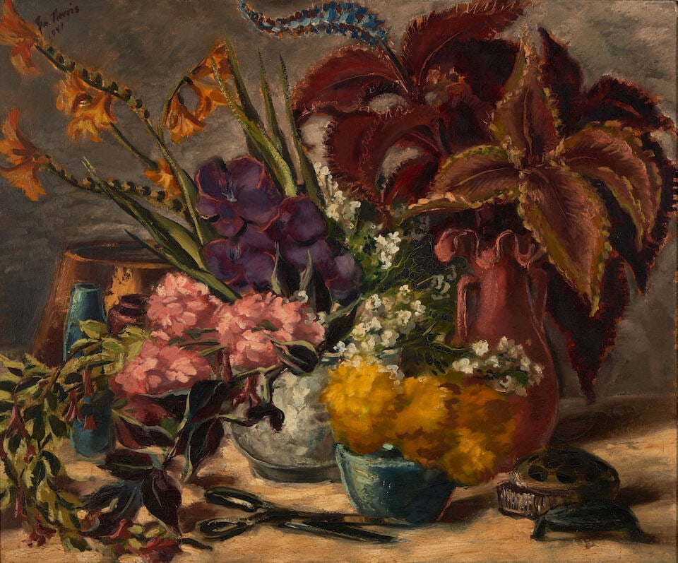 BEN (ROBERT BENJAMIN) NORRIS (American, 1910-2006) Flower Arrangement - 3