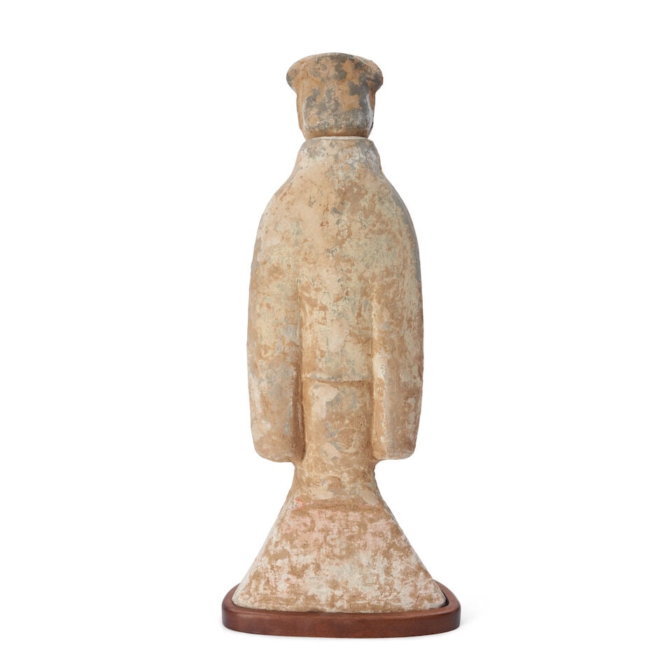 A Tomb Pottery Figure Of An Attendant, China, - 2