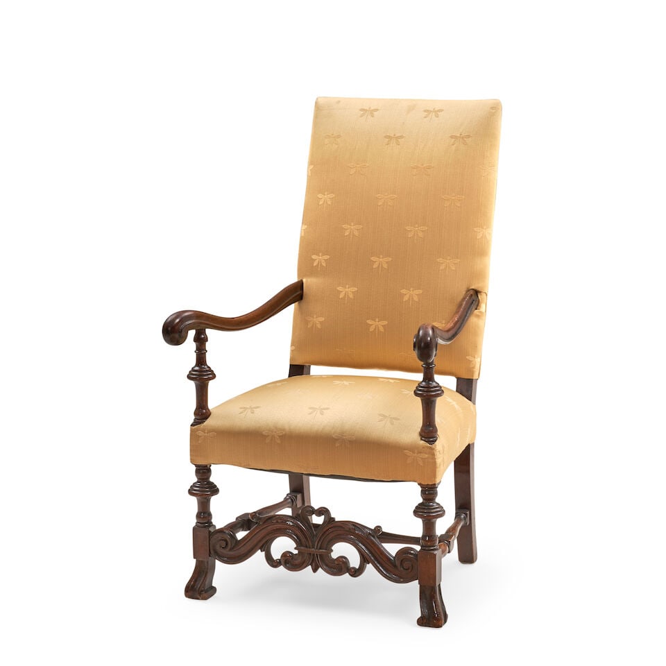 Baroque-style Carved Walnut Armchair, 19th century or earlier, - 2