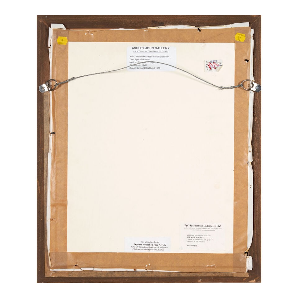 William McGregor Paxton (1869-1941) Eyes Wide Open 15 x 11 in. (38.1 x 27.9 cm.) (Executed in 19... - 2