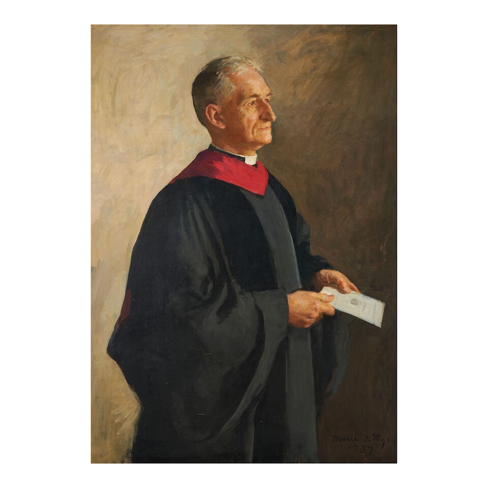 Marie Danforth Page (1869-1940) Portrait of Henry Bradford Washburn 48 x 34 in. framed. (Painte... (1 of 4)