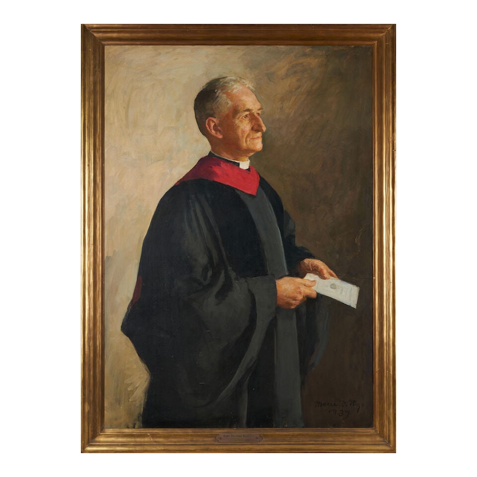 Marie Danforth Page (1869-1940) Portrait of Henry Bradford Washburn 48 x 34 in. framed. (Painte... - 4