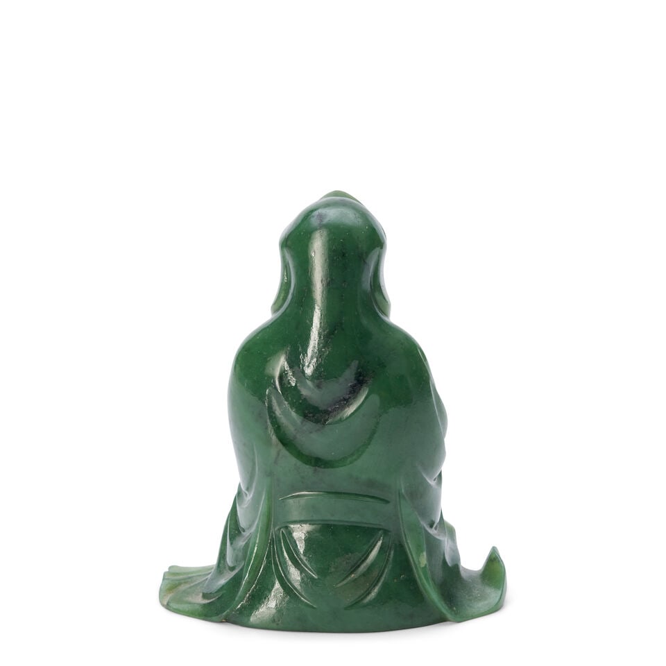 A Jadeite Seated Figure, China, - 2