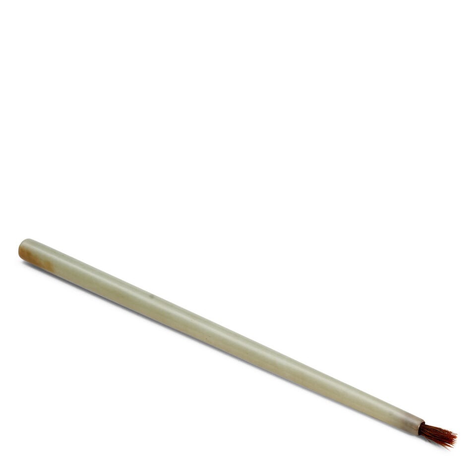 A Celadon Nephrite Round Tapered Brush, China, (1 of 2)