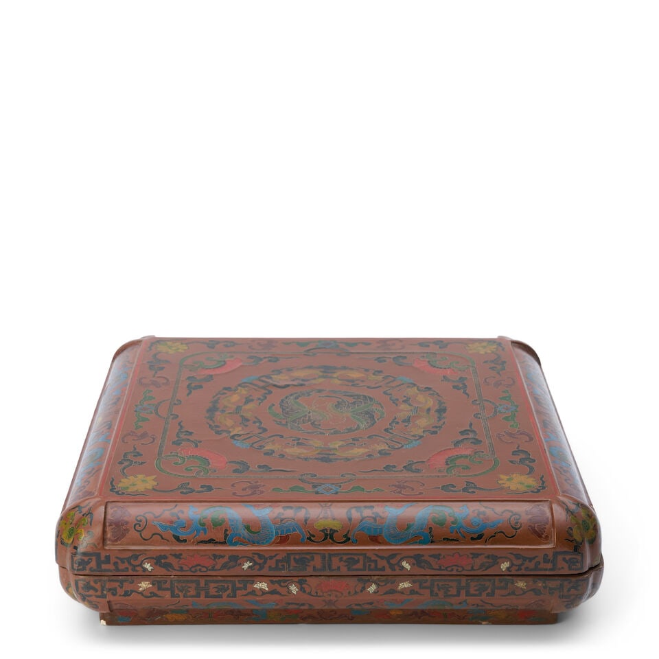 A Square Lacquered Box China, Ming dynasty style, (1 of 1)