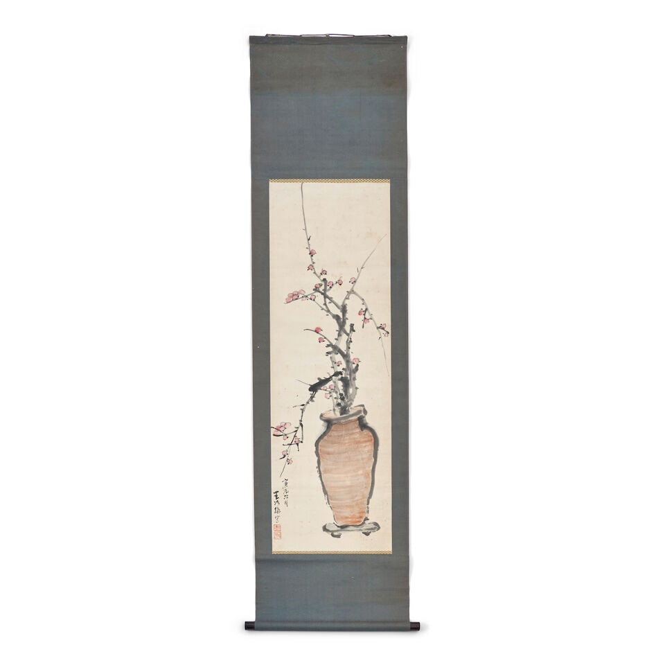 After Wang Yemei (20th century), Plum blossoms in a vase, (1 of 2)