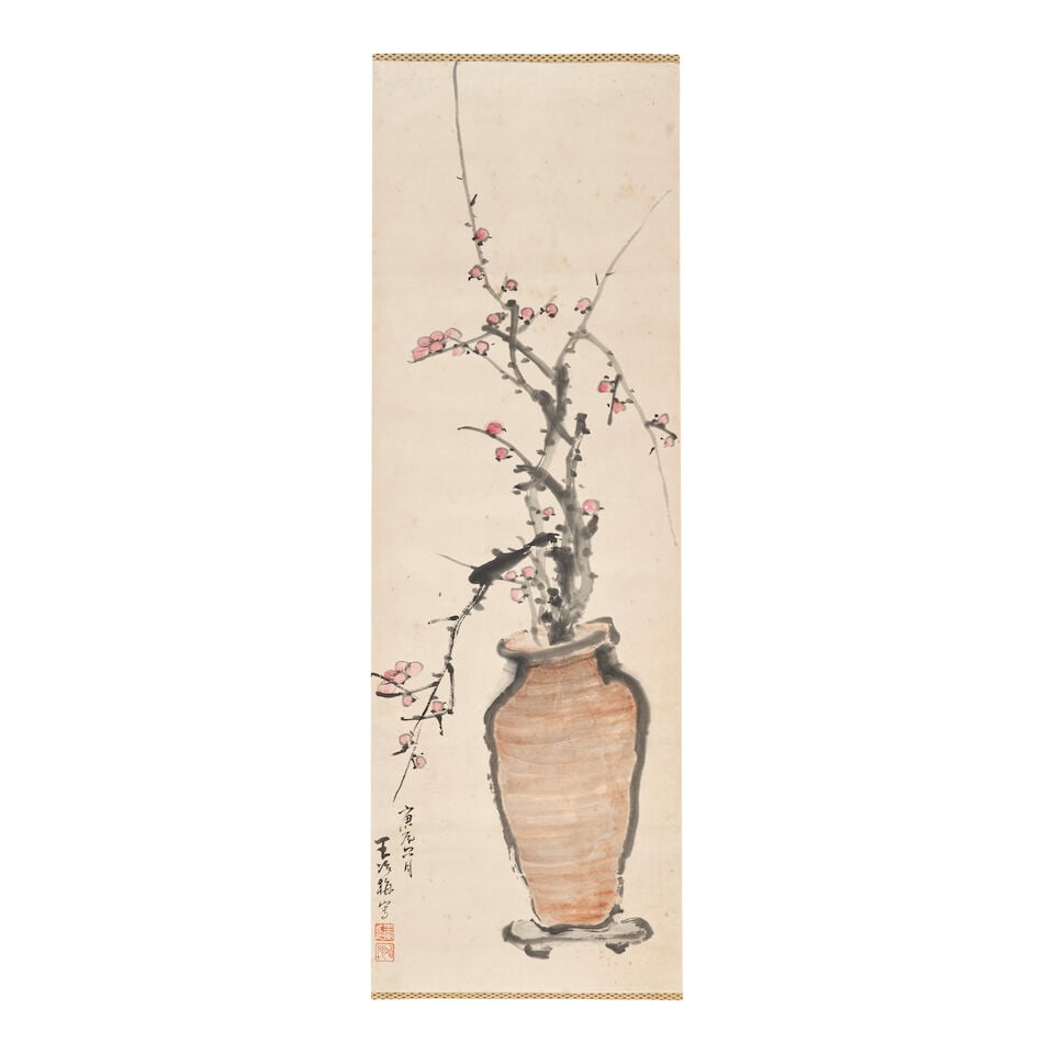 After Wang Yemei (20th century), Plum blossoms in a vase, - 2