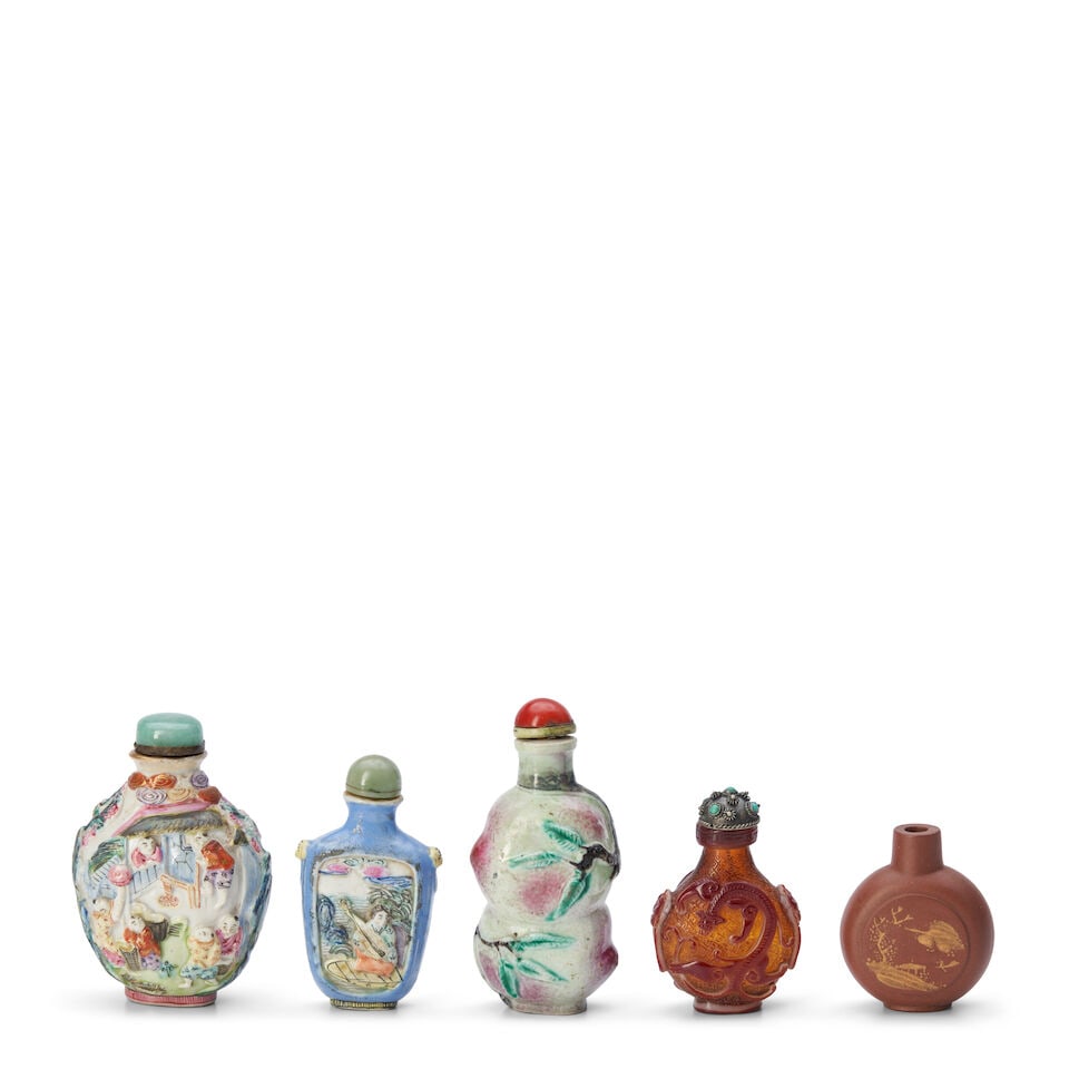 A Group of Five Snuff Bottles, China, (5) - 2