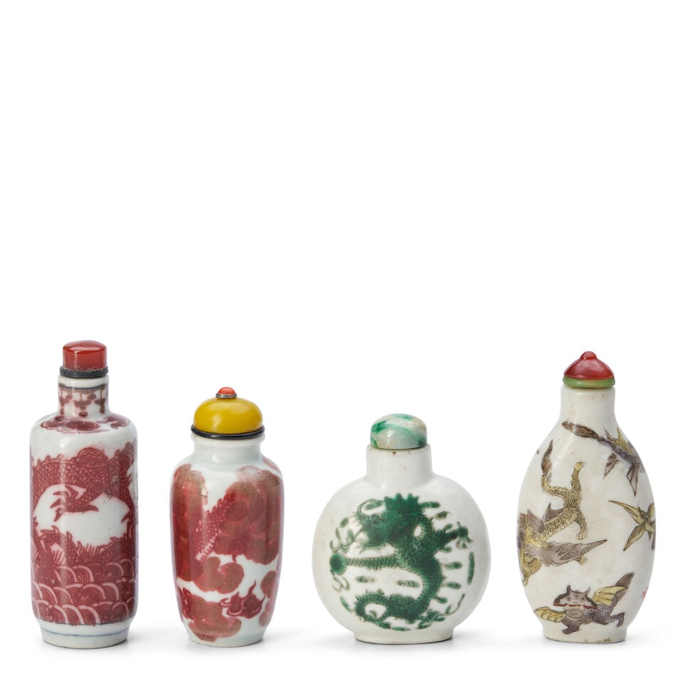 A Group of Four 'Dragon' Snuff Bottles, China, (4) - 2