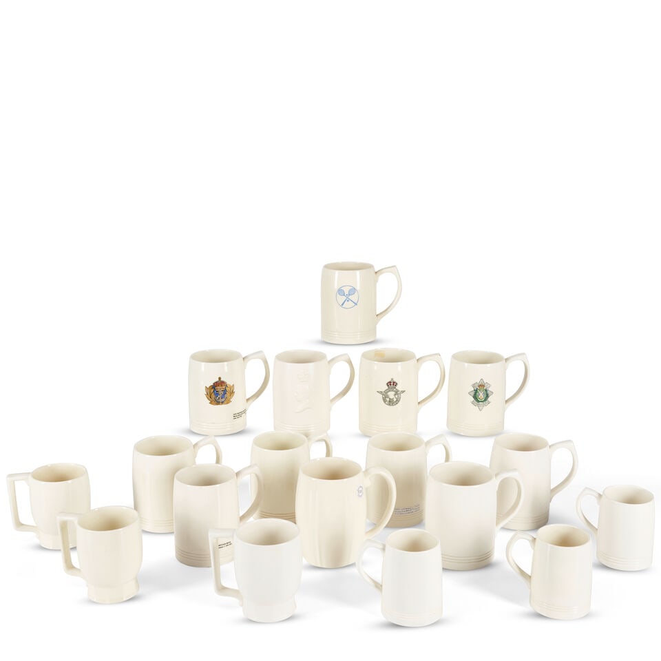 Eighteen Wedgwood Keith Murray Queensware And Moonstone Mugs, 20th century, (1 of 1)