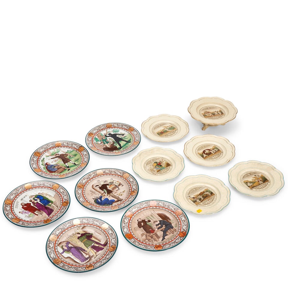 Eleven Wedgwood Plates And A Compote, 19th century, (1 of 1)