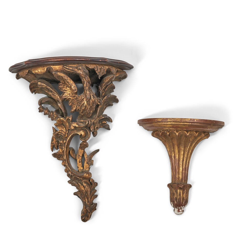 Two Giltwood Carved Wall Brackets, Continental, 19th century, (1 of 1)