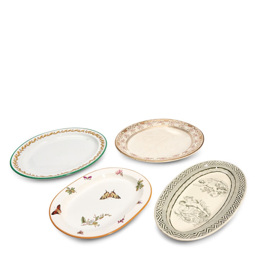 Nine Assorted Wedgwood Platters, 19th/20th century, - 2