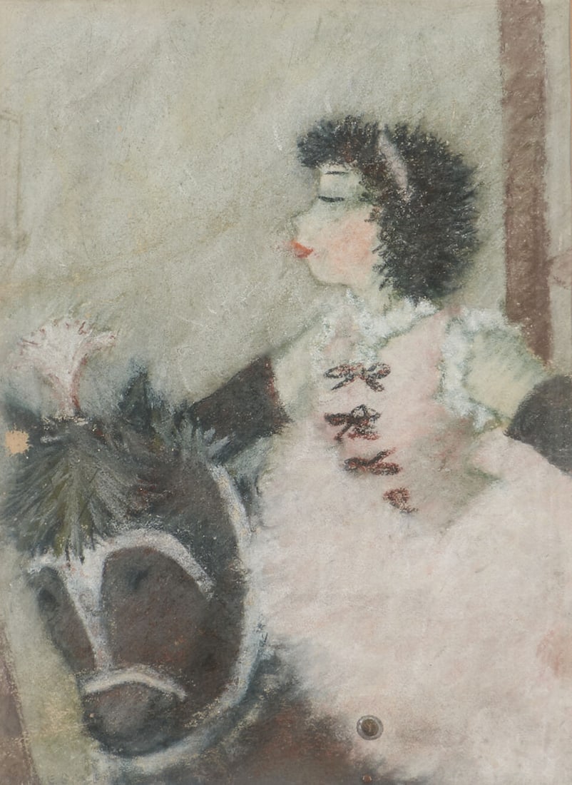 Suzanne Eisendieck (German, 1908-1998) Circus Performer,: Suzanne Eisendieck (German, 1908-1998) Circus Performer, gouche and pastel on paper, signed (lower left), framed, sight size 10 5/8 x 7 5/8, frame size 18 5/8 x 15 3/4 in. Footnotes: OVERALL CONDITION