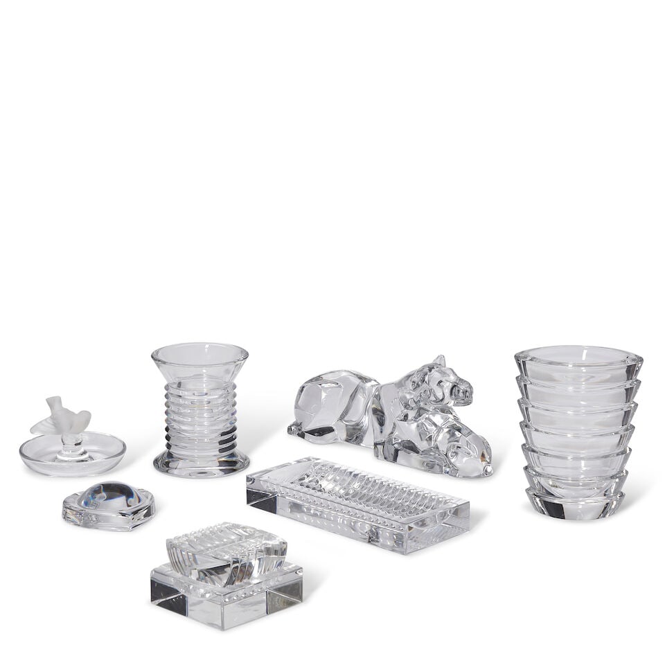 Group of French Modern Glass Table Accessories, (1 of 1)