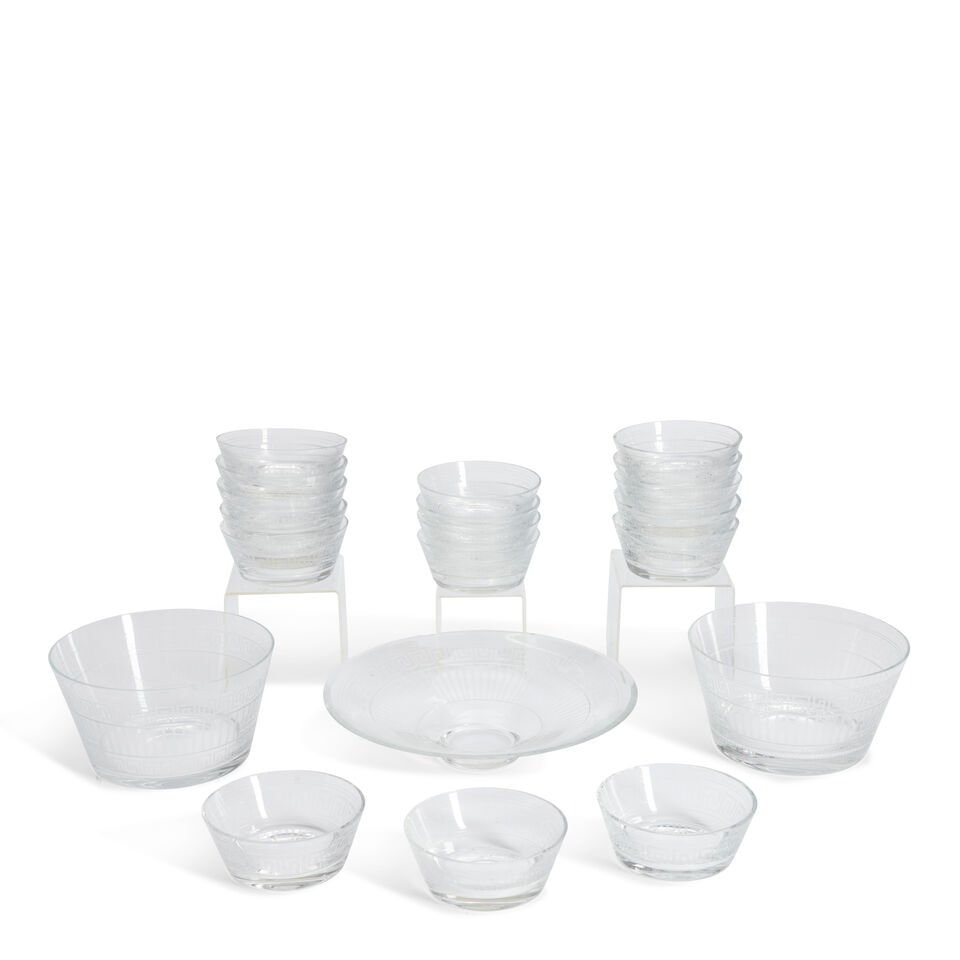 Versace For Rosenthal 'Meandre' Pattern Assorted Glass Tablewares, (1 of 2)