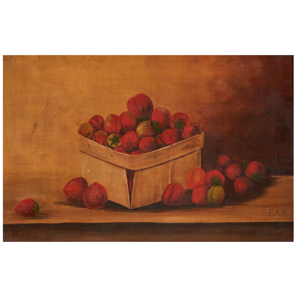 American School (20th century), Still Life with Strawberries, 1904, - 3