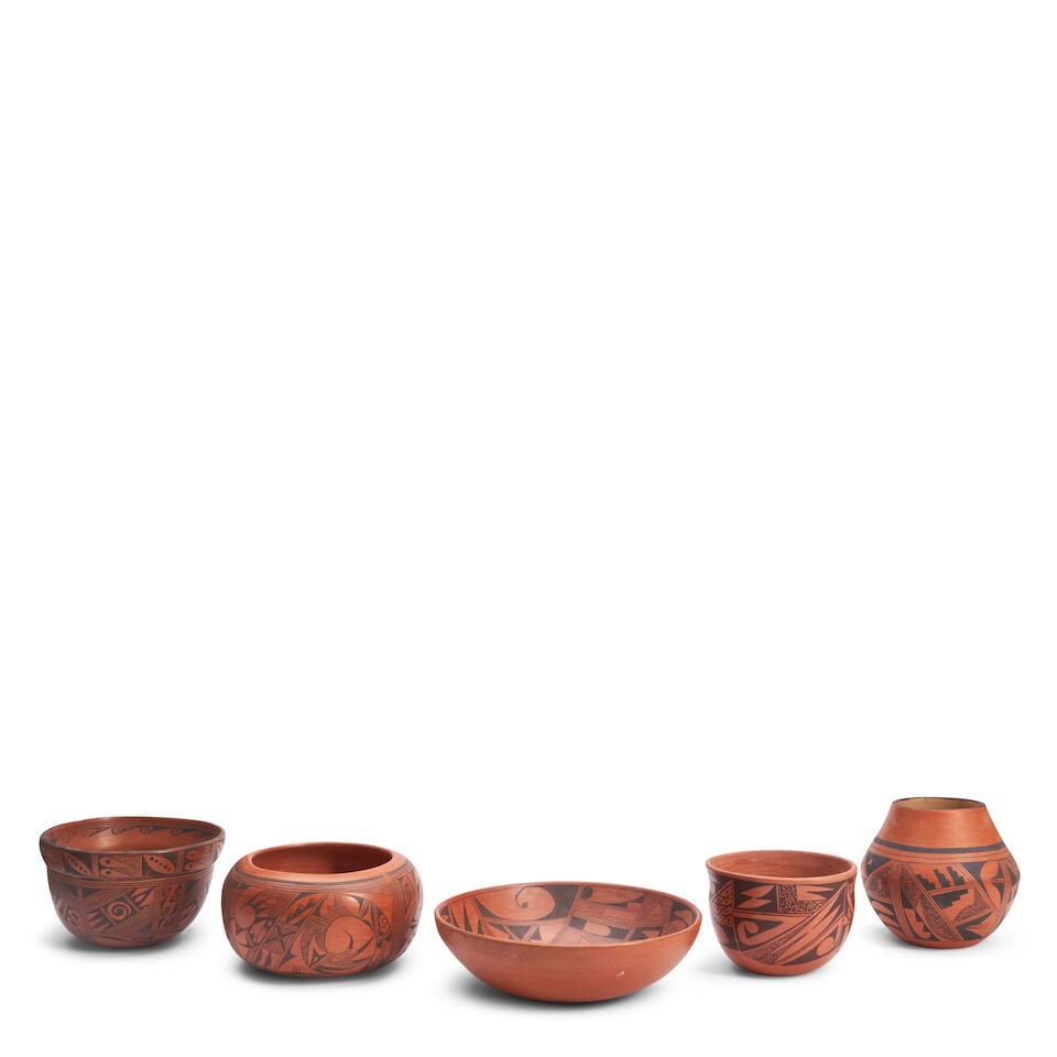 Five Hopi Pottery Objects, (1 of 2)