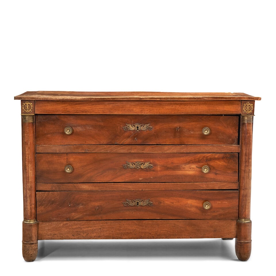 French Empire-style Walnut Commode, 19th century, (1 of 2)
