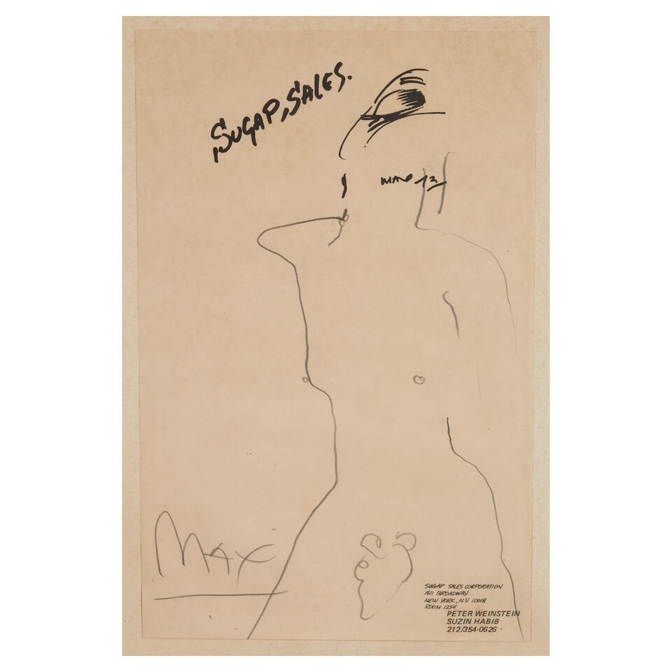 Peter Max (American, born 1937) A Pair of Pencil Sketches; - 3