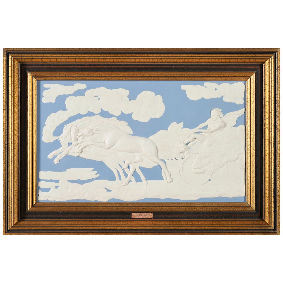Framed Wedgwood Fall of Phaeton Plaque, 20th century, (1 of 2)