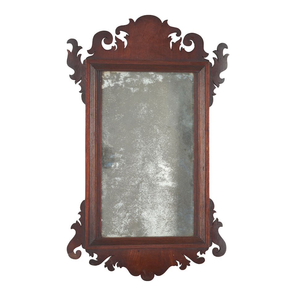 Chippendale-style Mahogany Carved Wall Mirror, 19th/20th century, (1 of 2)