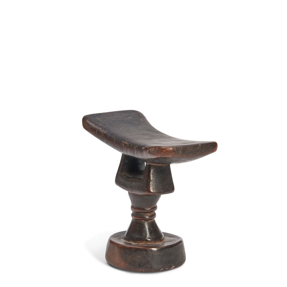 Luba Carved Wood Neckrest, - 2