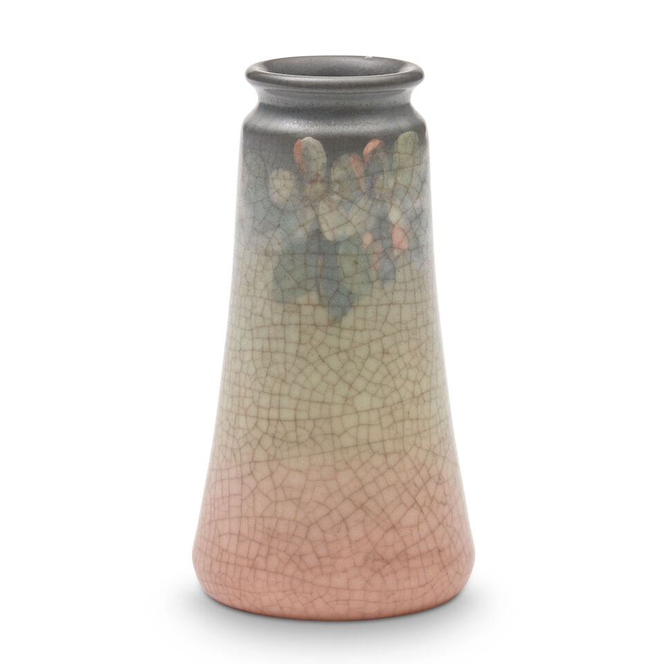 Carrie F. Steinle For Rookwood Pottery Vase, Cincinnati, Ohio, dated 1911, floral decoration, im... - 3