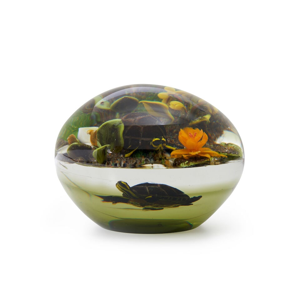 Rick Ayotte (B. 1944) Paperweight With Pond Scene, New Hampshire, signed, editioned and dated 'A... - 3