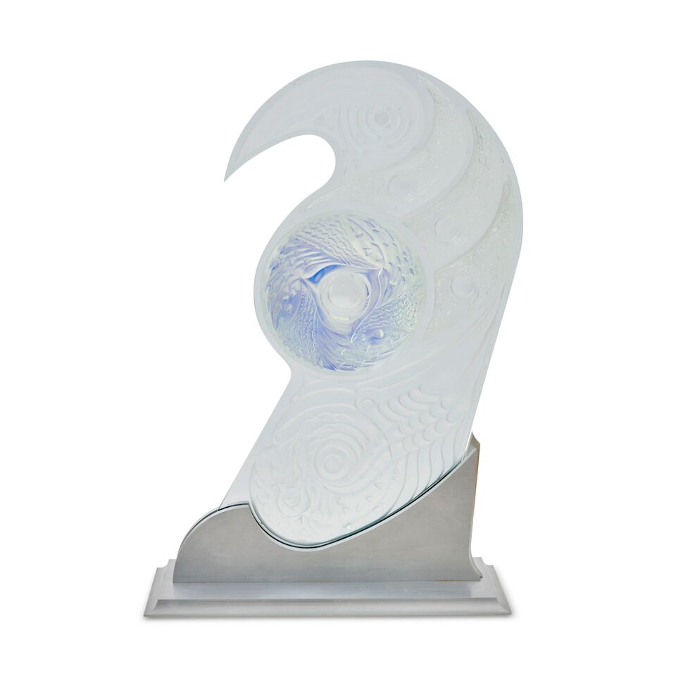 Eric Hilton (20th/21st Century), Sculpture, cast glass, aluminum base, unsigned, sculpture ht. 2... - 2