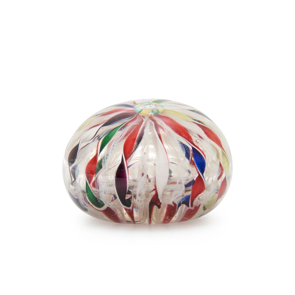 Antique Crown Paperweight, mid-19th century, unsigned, ht. 1 3/4, dia. 2 1/2 in. - 2