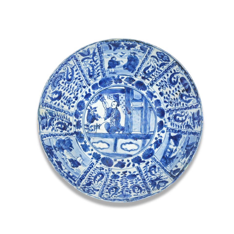 A LARGE BLUE AND WHITE KRAAK WARE BOWL Wanli - 2
