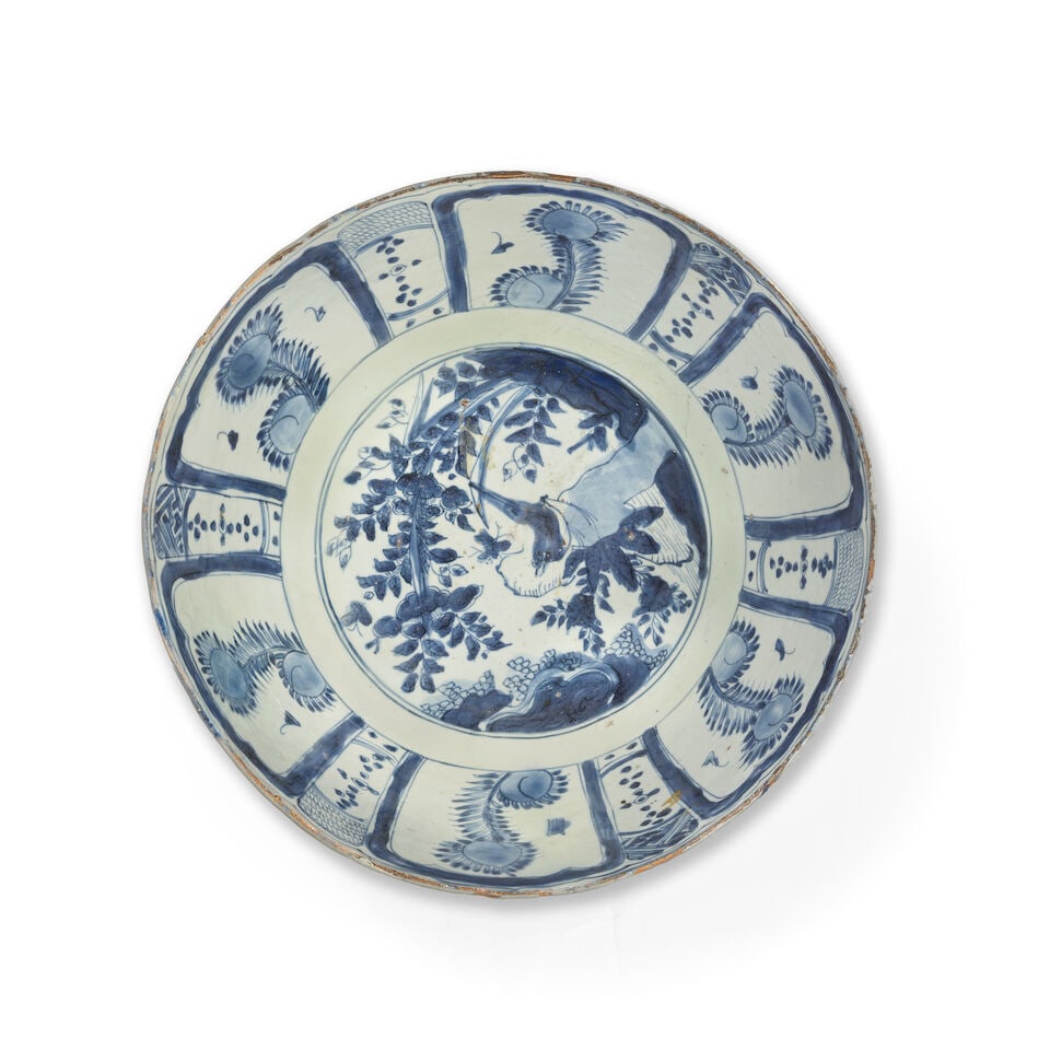 A LARGE BLUE AND WHITE KRAAK WARE BOWL Wanli - 3