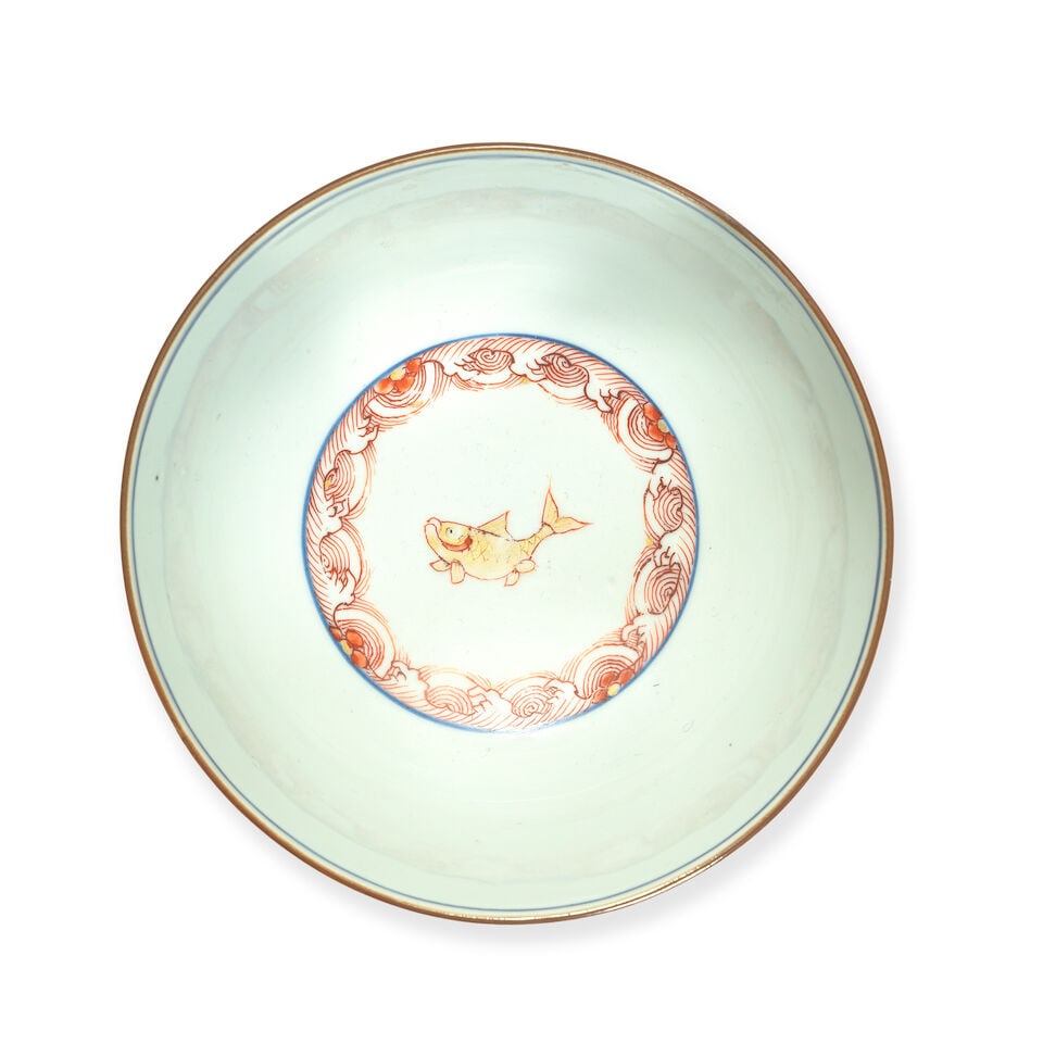 AN IRON RED AND GREEN ENAMELLED 'FISH' BOWL Kangxi - 3