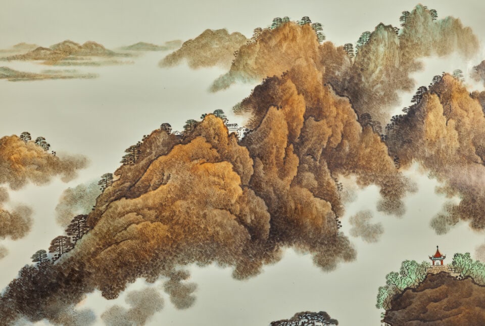 A LARGE POLYCHROME ENAMEL PORCELAIN PLAQUE Signed Huang Yong, and dated Guiyou year, correspond... - 4