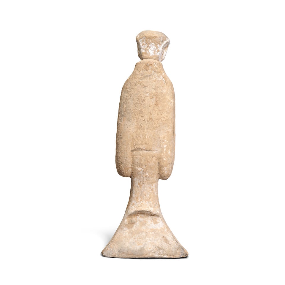 A PAINTED POTTERY STANDING FIGURE AND A PAINTED POTTERY MODEL OF A HORSE Han Dynasty (3) - 3