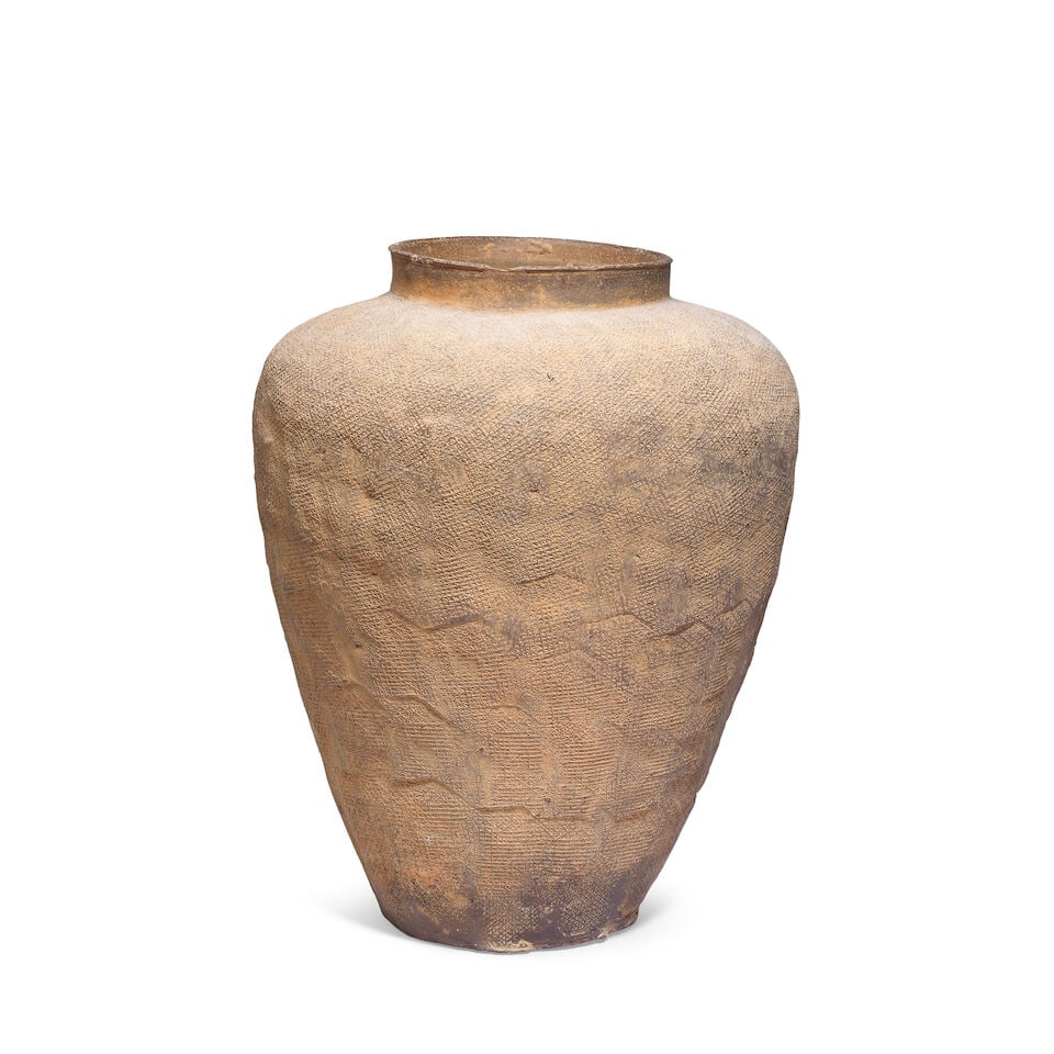 A PAINTED POTTERY JAR AND A STONEWARE JAR Neolithic and Eastern Zhou (3) - 4