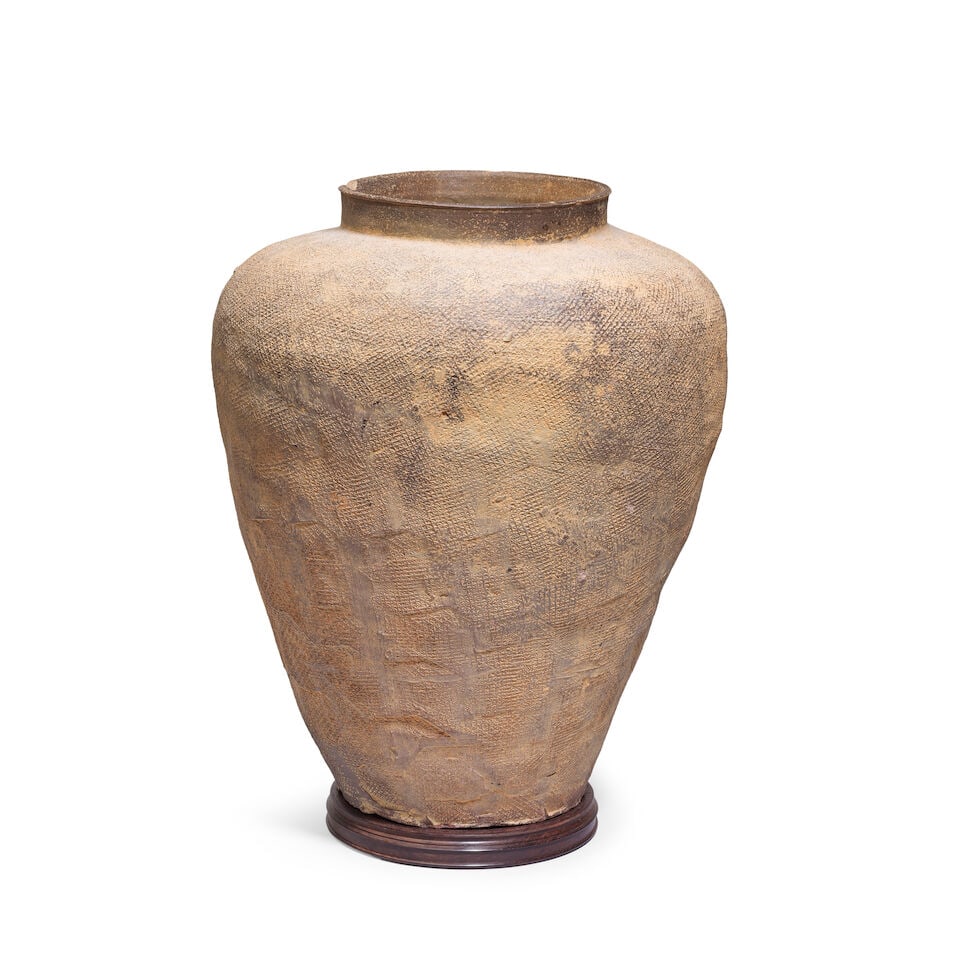 A PAINTED POTTERY JAR AND A STONEWARE JAR Neolithic and Eastern Zhou (3) - 5